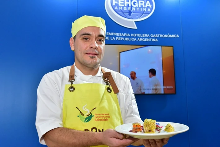 Un chef de El Calafate obtuvo el segundo puesto del primer torneo nacional de Gastronomía Saludable