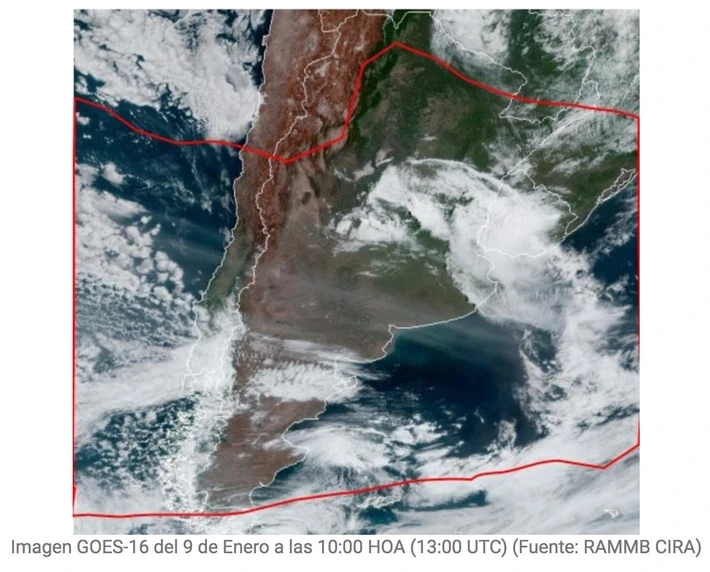 El humo de los incendios de Australia persistirá sobre el centro del país y disminuirá en la Patagonia, según el SMN