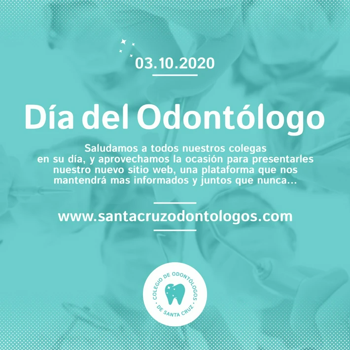 El colegio de Odontólogos lanza página web y saluda a sus socios en su día