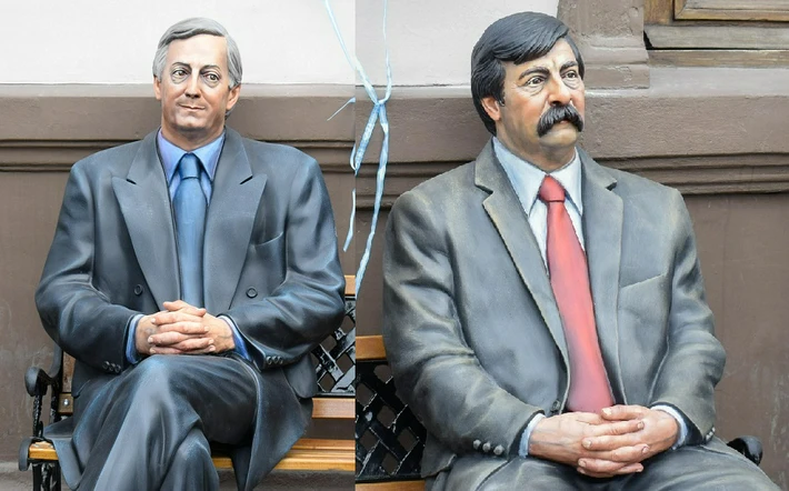 Inauguraron estatuas de Néstor Kirchner y Freddy Martínez